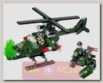 Пластиковый конструктор Военный вертолет, 119 деталей