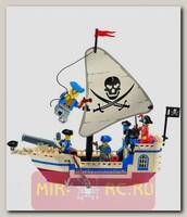 Пластиковый конструктор Пиратский корабль с фигурками, 188 дет.