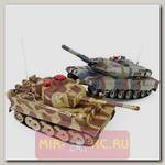 Радиоуправляемый танковый бой Huan Qi Tiger vs Abrams 1:24 27Mhz, 40Mhz