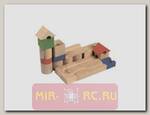 Деревянный конструктор Шарики-кубарики Цветной для самых маленьких (18 деталей)