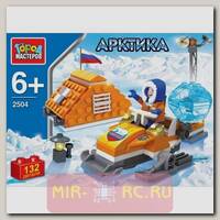 Конструктор Арктика - Полярник на снегоходе, 132 детали