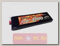 Аккумулятор GensAce LiPo 7.4V 2S 25C 4200mAh (TRX удлин.)