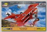 Пластиковый конструктор COBI Самолет Fokker Dr.1 Red Baron с подвижными элементами