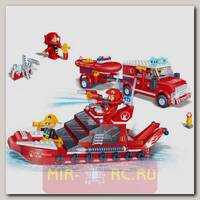 Конструктор Пожарная команда: катер и джип, 392 детали