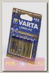 Батарейка VARTA LongLife 4103 LR03 4+2 BL6