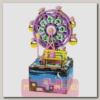 Деревянный 3D-конструктор музыкальная шкатулка Robotime Ferris Wheel
