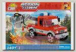 Пластиковый конструктор COBI Пожарный автомобиль Articulated Boom Fire Truck с фигуркой человека