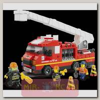 Конструктор Пожарные спасатели - Грузовик с выдвижной лестницей, 267 деталей