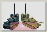 Радиоуправляемый танковый бой HuanQi Т-34 и Tiger 1 1:28 2.4GHz