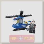 Пластиковый конструктор Полицейский вертолет, 47 деталей