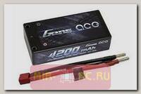 Аккумулятор GensAce LiPo 7.4V 2S2P 60C 4200mAh Shorty (Deans/T-Plug)