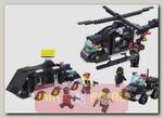 Конструктор Военная полиция - Вертолет, фургон и джип, 499 деталей
