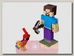 Конструктор LEGO 21148 Minecraft Стив с попугаем