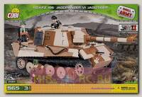 Пластиковый конструктор COBI Немецкий танк Jagdpanzer VI Jagdtiger с тремя фигурками людей