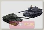 Радиоуправляемый танковый бой ZEGAN Т34 и Tiger 2 1:28 27Mhz