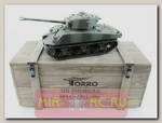 Радиоуправляемый танк Torro Sherman M4A3 76mm 1:16 2.4GHz (ИК-пушка, деревянная коробка)