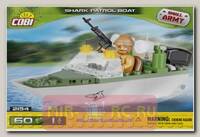 Пластиковый конструктор COBI Катер Shark patrol boat с подвижными элементами