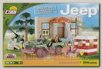 Пластиковый конструктор COBI Jeep Willys MB Barracks с фигурками людей