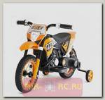 Детский кроссовый электромотоцикл Qike TD Orange 6V