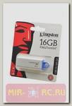 Flash накопитель KINGSTON USB 3.1/3.0/2.0 16GB DataTraveler G4 белый c синим BL1