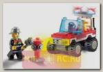 Пластиковый конструктор Пожарная машина с фигуркой, 62 дет.
