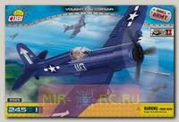 Пластиковый конструктор COBI Самолет Vought F4U Corsair с фигуркой пилота