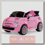 Детский электромобиль р/у Fiat 500 - Star Pink (на аккум., звук)