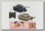 Радиоуправляемый танковый бой ZEGAN M1A2 vs Tiger 1:28 2.4GHz