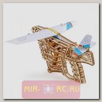 Деревянный механический 3D конструктор Ugears Пускатель самолётиков