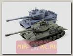 Радиоуправляемый танковый бой ZEGAN Русский Т34 и Немецкий Tiger 1:28 2.4GHz