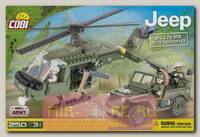 Пластиковый конструктор COBI Jeep Willys MB with Helicopter с фигурками людей