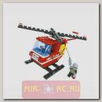 Конструктор Пожарная бригада - Вертолет с фигуркой, 105 деталей