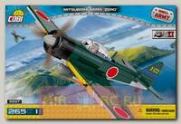 Пластиковый конструктор COBI Самолет Mitsubishi A6M3 Zero с фигуркой человека