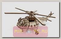 Деревянный 3D конструктор Lemmo Вертолет МИшка (подвижный)