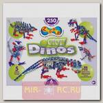 Подвижный конструктор Zoob - Glow Dinos, 250 деталей